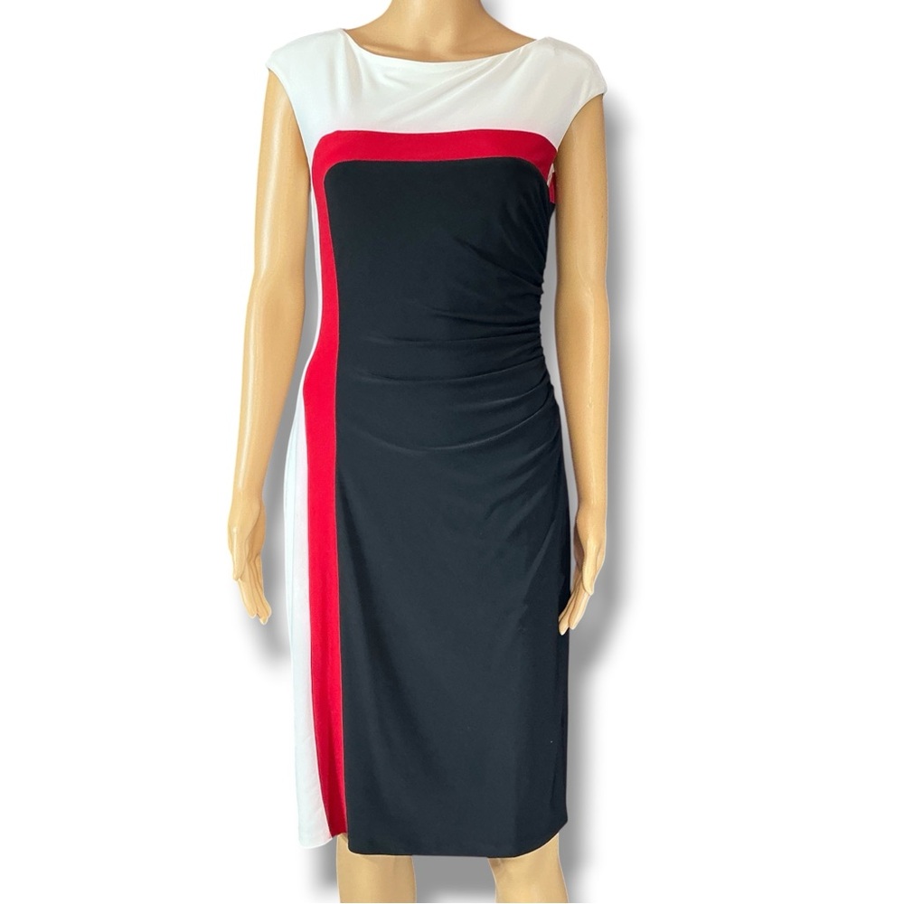 red black and white bodycon dress Ralph Lauren | Dresses | Ralph Lauren Colorblock Midi Sheath Size (US):6 Length:Mini Dresses 2022 Elegant Backless Mermaid collide in our custom